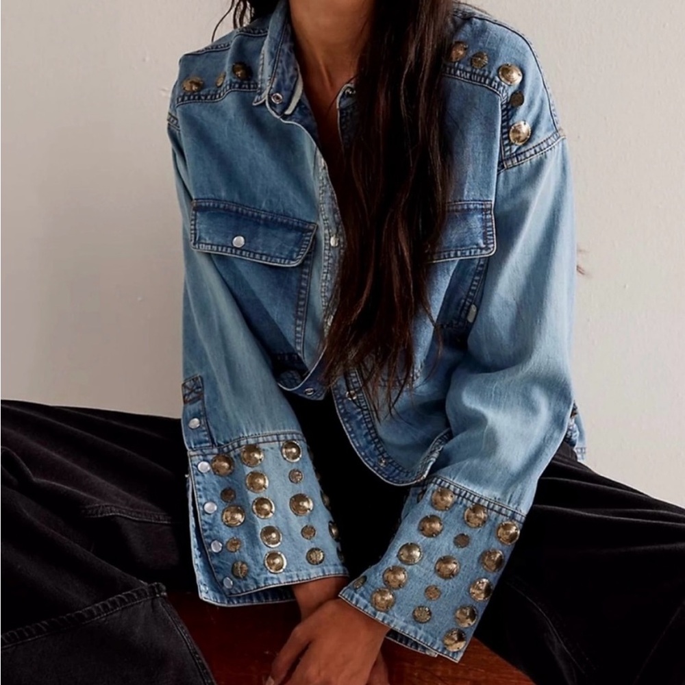 We the Free Austin denim top - like new!